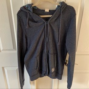 Distressed Zip-Up Hoodie
